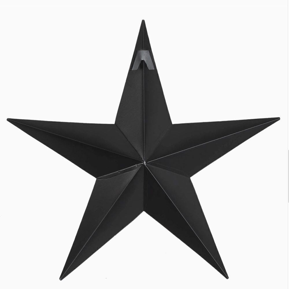Farmhouse Metal Black Speckled 12 inch Star Country Primitive Rustic Charm - Picture 3 of 4